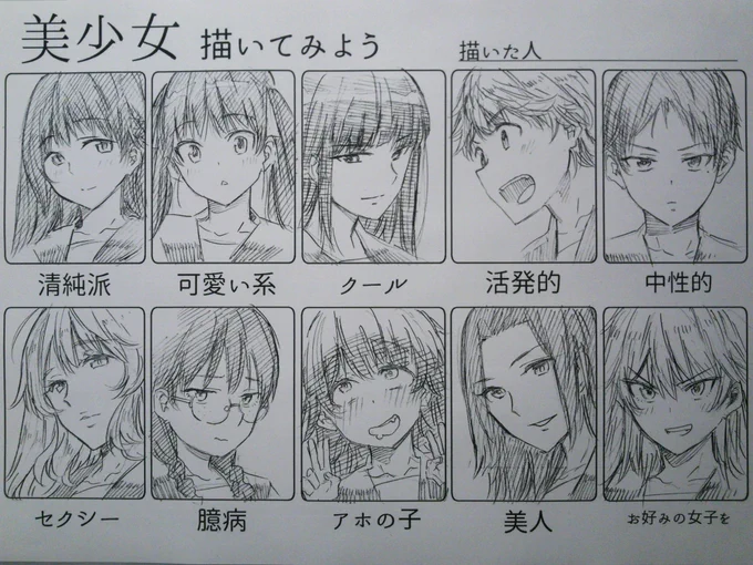 前にTLで見かけて、描いてみたかったやつ 