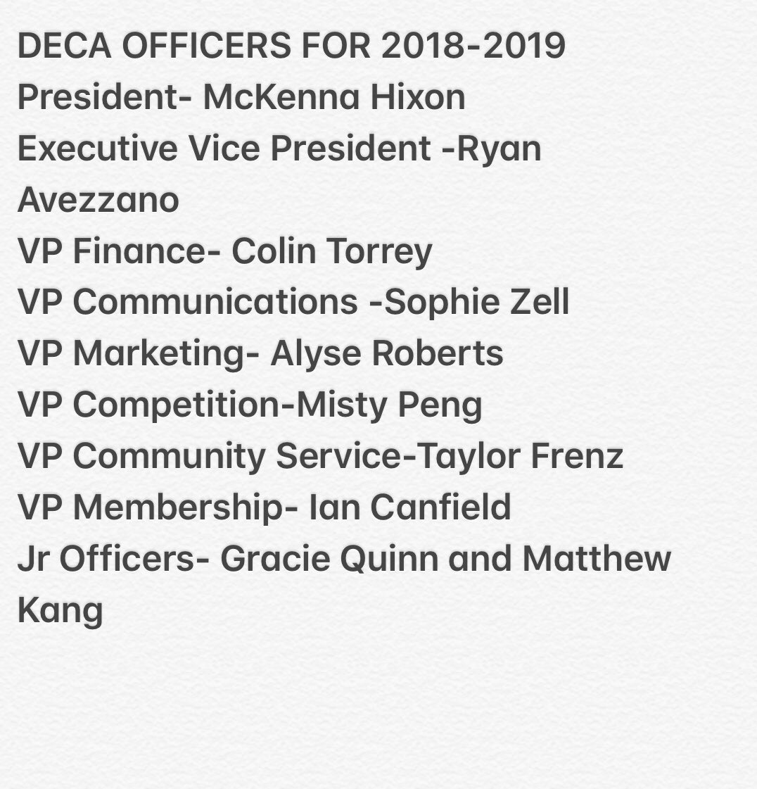 KHSIndianNation's tweet photo. Congratulations to the new @kellerhsdeca Officers for 2018-2019! https://t.co/JKCB9z71iH