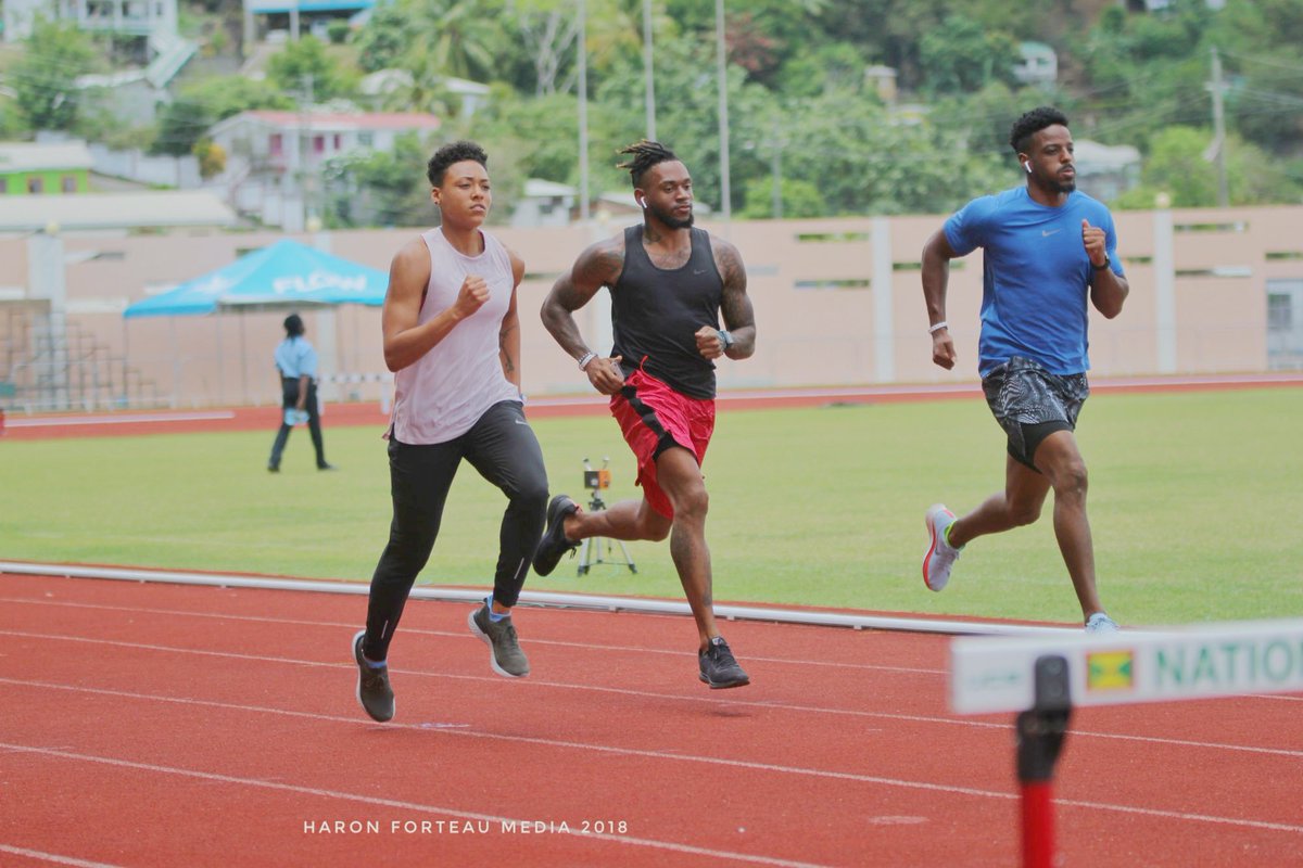 haron_f's tweet photo. International Athletes at the Kirani James Athletic Stadium for the #Grenada Invitational (@grenadainvite) warming up and getting some light training drills in. #hfmedia https://t.co/TiEoKSj4sX