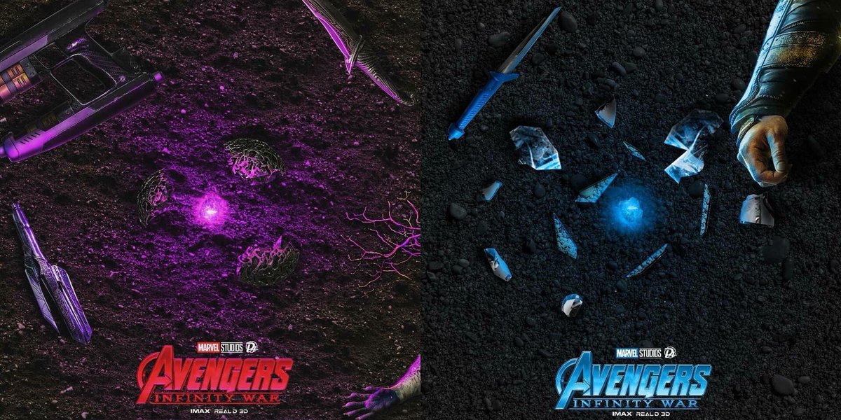 iamgeekingout's tweet photo. these ‘infinity stones’ poster arts are giving me nightmares 😰 https://t.co/AvM78g4WPN