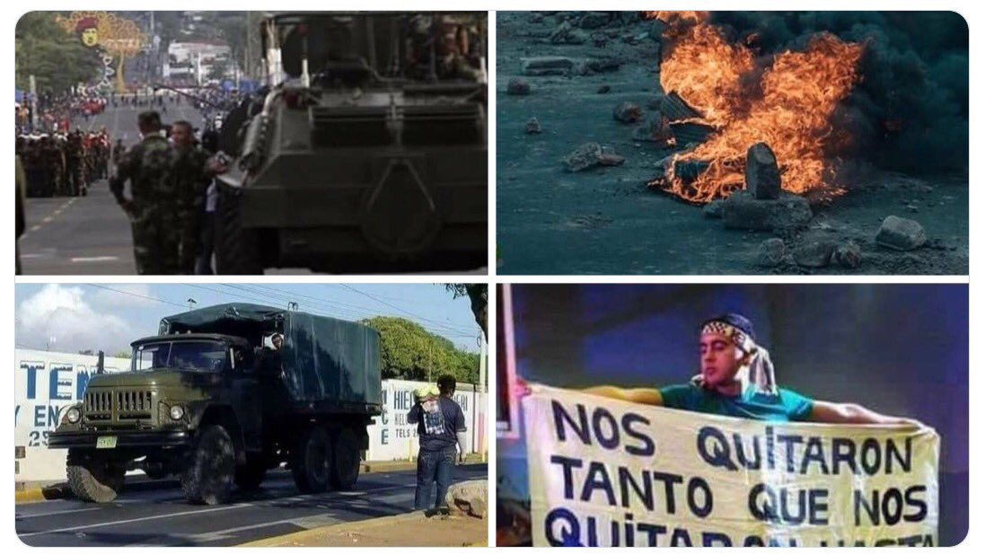 DaniaRoberta's tweet photo. Imágenes brutales! El tirano-genocida #DanielOrtega masacra brutalmente a su gente! El mismo escalofriante 'modus operanti' cubano-venezolano!
Sin água, sin luz, sin aceso a los medios el pueblo harto del comunismo protesta y se juega la vida por un mejor porvenir.

#SOSnicaragua https://t.co/i42iHaCVDX