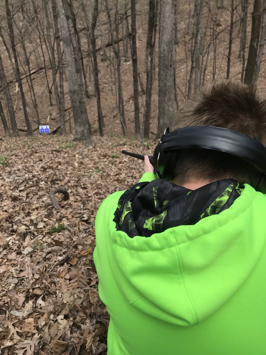 SchnableK's tweet image. A little target practice and gun safety lesson with my son Isaac.