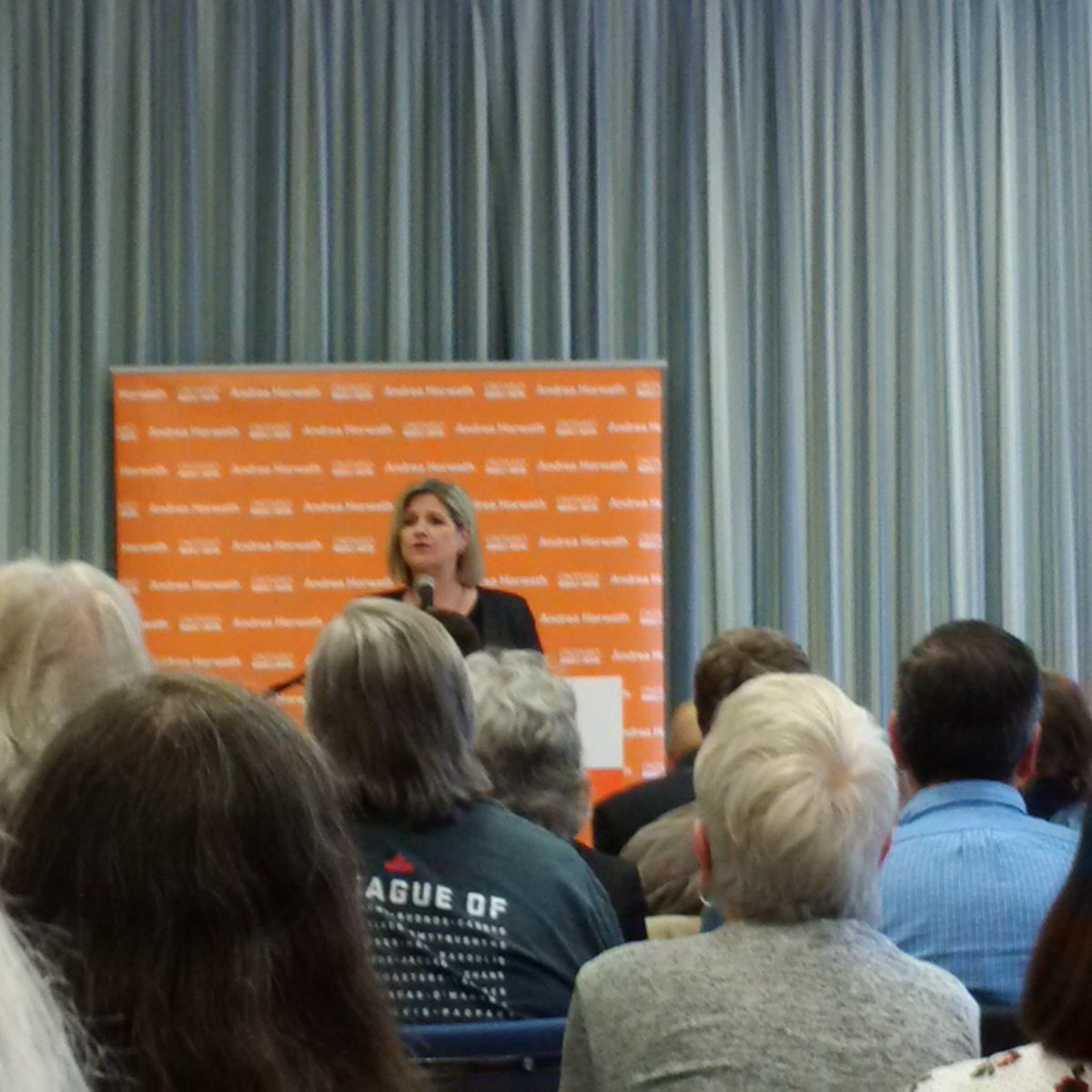GuelphLabour's tweet photo. Guelph welcomes @AndreaHorwath at the ndp nomination meeting! Our community is ready for change for the better! https://t.co/Ckf373NxfW