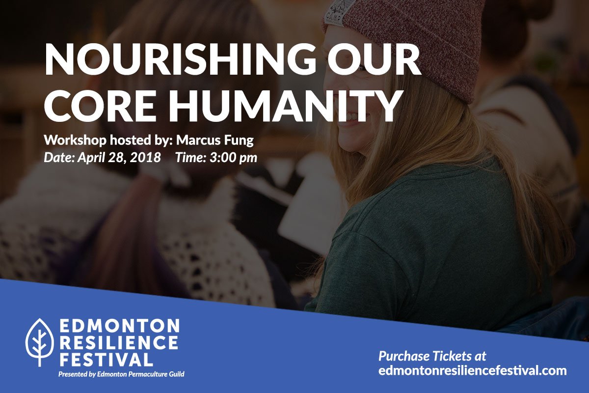 Take part in the "Nourishing Our Core Humanity: Authentic Relating Games" workshop, one of the many workshops happening during the Edmonton Resilience Festival. To register for this workshop, click here > edmontonresiliencefestival.com