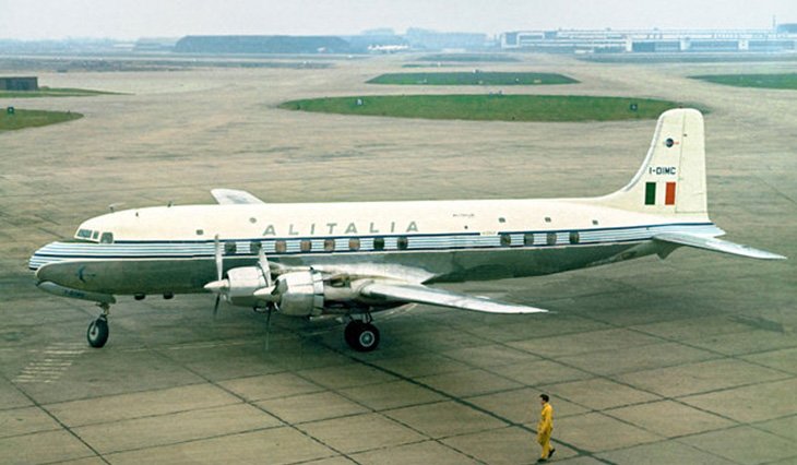 3/1958 PUB ALITALIA ITALIAN AIRLINE DC-7C VISCOUNT DC-6B CONVAIR 440 AIRLINER AD 