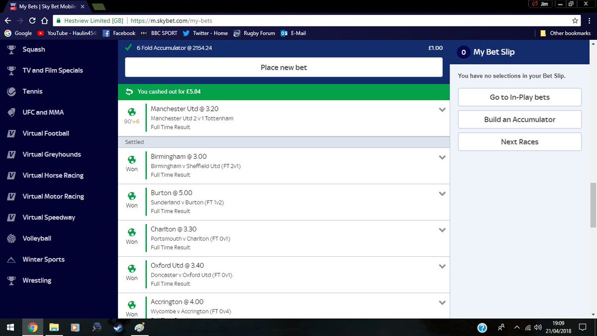 Jpostick_17's tweet image. Had a complete shocker on the football today! @SkyBet  Cashed out for £5, bet went on to win £2154!!!! #AlwaysTheWay