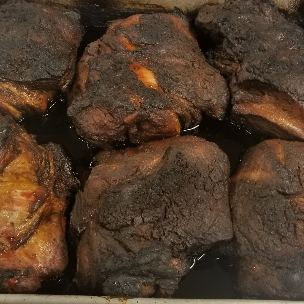 teonious's tweet image. Slow roasted pork butt, which is actually "pork shoulder, " takes about 8 hours to cook. Then you make pulled pork!!!