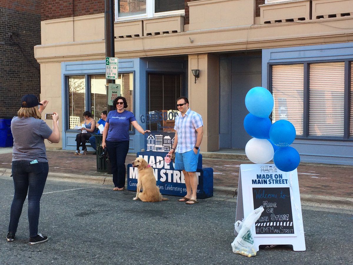 NatlMainStreet's tweet photo. Kicking off the first Made on Main Street event in beautiful downtown Goldsboro, NC, 2-6pm! #OMFMainStreet #MadeonMain https://t.co/HLQqEzIeZc