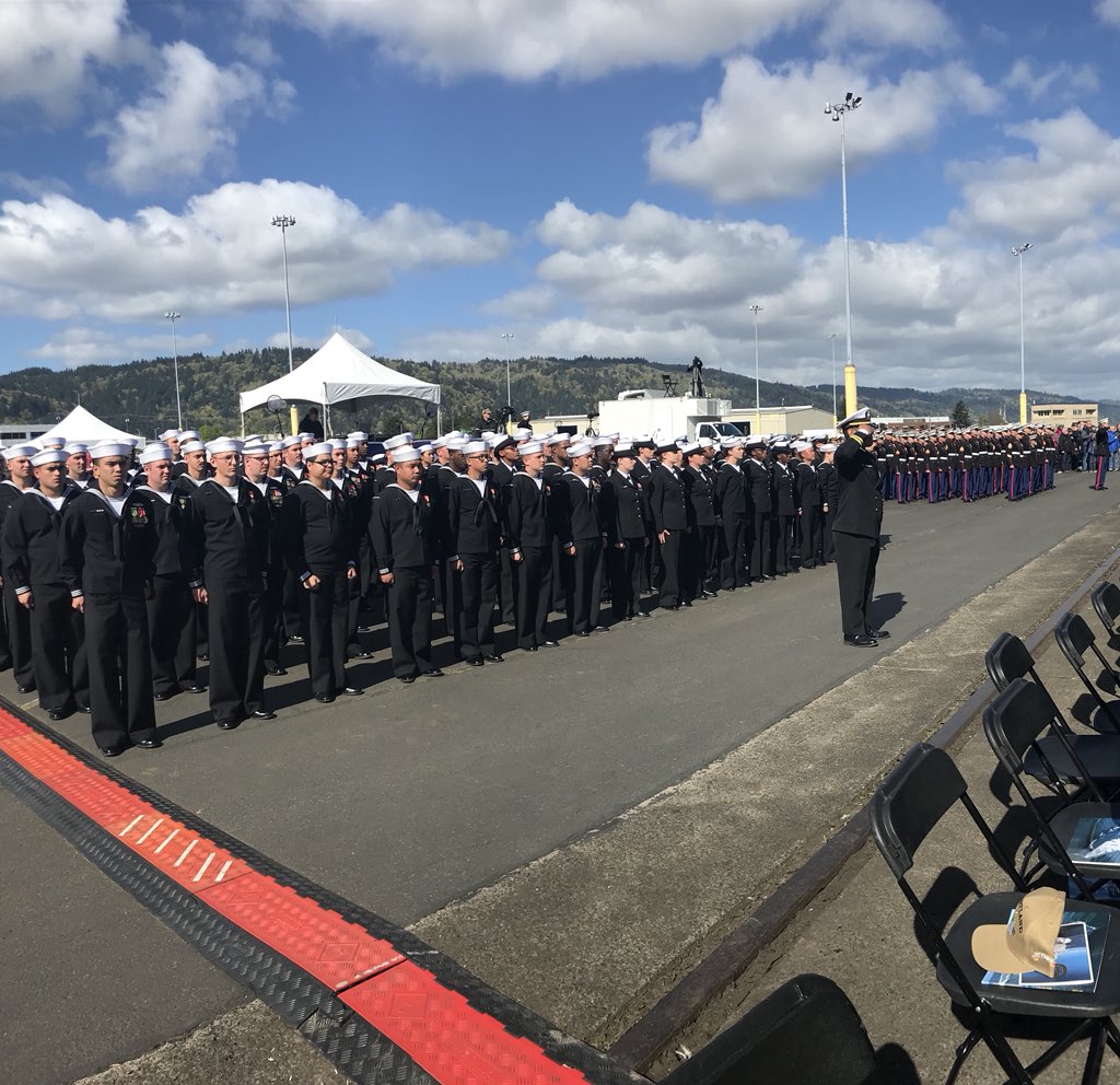 The crew of the newest amphib to the @USNavy -  #USSPortland #LPD27