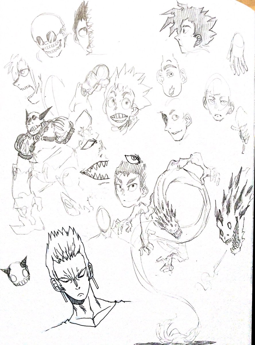 A lot of people suggested that I should post more stuff from my sketchbooks. So here you go, I will post 4 pages of my sketchbooks now every day starting with the latest one I began drawing in in august 2017. Hope you enjoy it 
