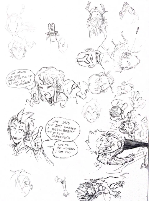 A lot of people suggested that I should post more stuff from my sketchbooks. So here you go, I will post 4 pages of my sketchbooks now every day starting with the latest one I began drawing in in august 2017. Hope you enjoy it 