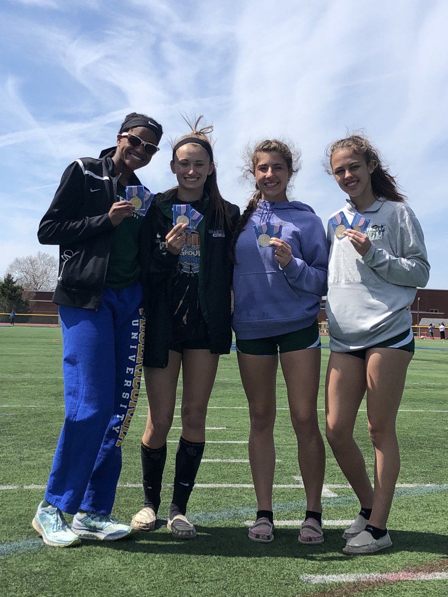 So proud of these girls!! 1st place school record in the SMR, and took 3rd in the 4x400!! #steinertpride