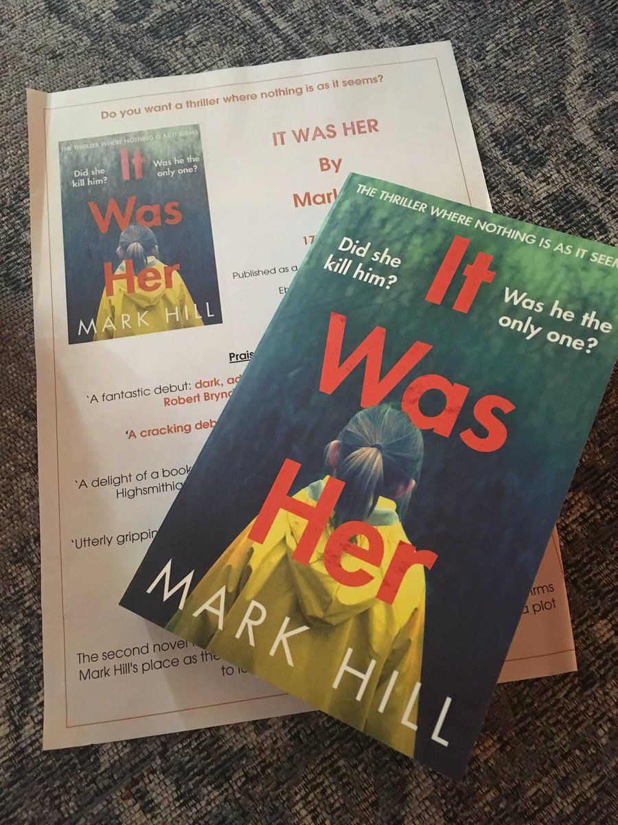 LiteraryElf's tweet photo. Thank you so much @millieseaward for this wonderful #BookPost! I’m going to undertake a double whammy and read #HisFirstLie and #ItWasHer back to back! @markhillwriter @LittleBrownUK https://t.co/Sv6cnPfvCU