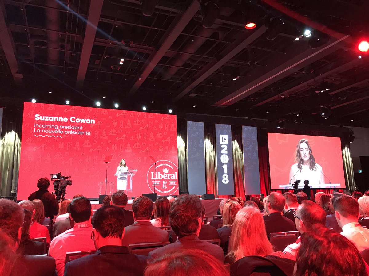 DarrenFisherNS's tweet photo. Rock star welcome for new @liberal_party president @suzcowan at #Lib2018 #Halifax2018 https://t.co/YgVjubeKbG