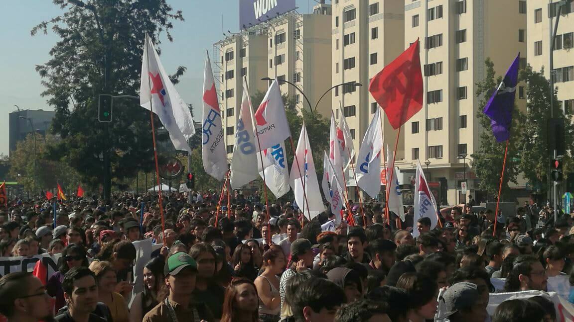 ProStgo's tweet photo. @LosPROgresistas del @ProStgo estuvimos presente apoyando a los estudiantes en #MarchaEstudiantil de igual forma estaremos este domingo 22 de Abril en marcha por #NoMasAfp https://t.co/x3m3UObAOk