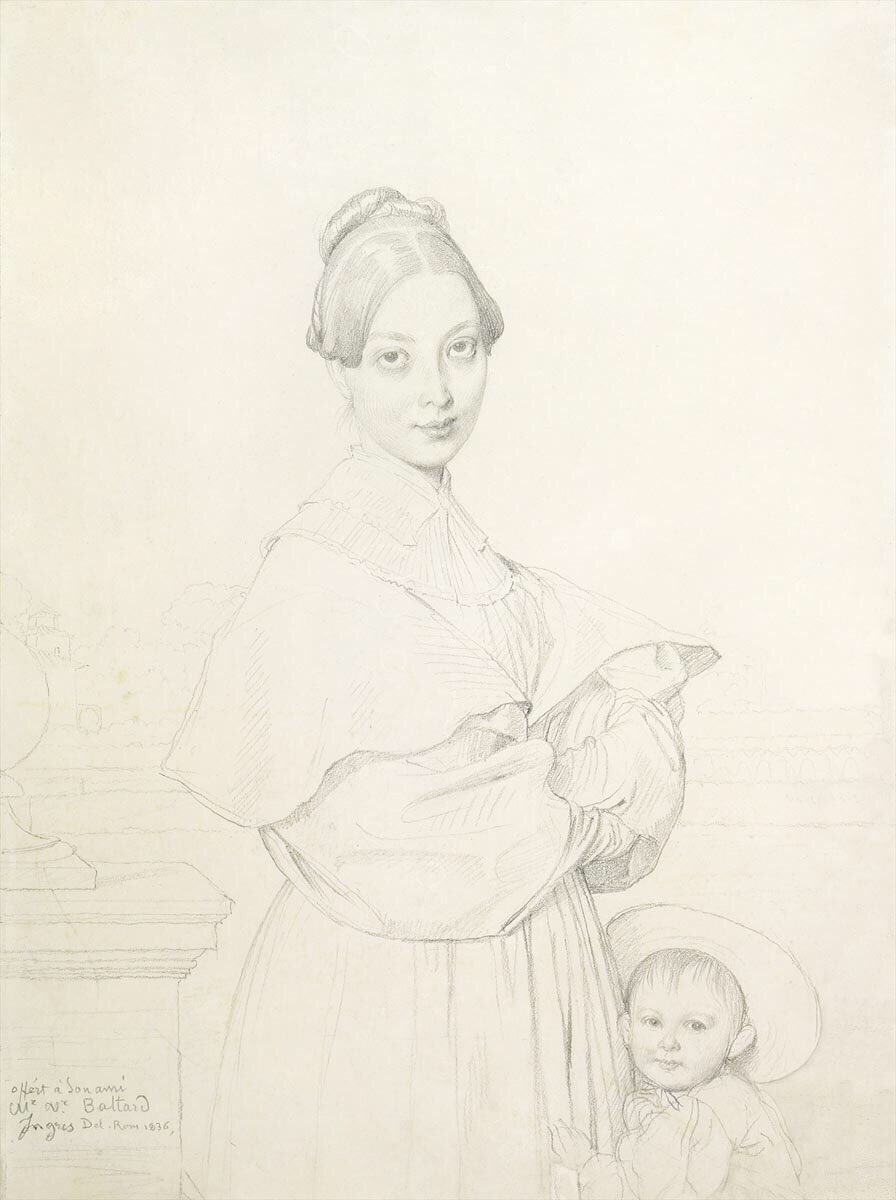 BohanRob's tweet photo. JAD Ingres (1836) Madame Baltard &amp; her daughter Paule #drawing #art #artwork https://t.co/VknUlb76Eo