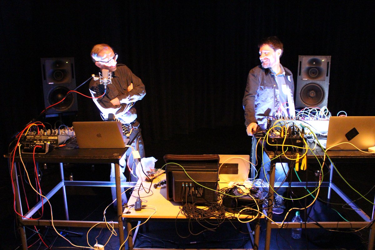 mtidmu's tweet photo. Some photos from our Leicester end of last week's 'Telematic Hacking - 2nd exposition' event!
Thanks: @Interfaces_EU, @stegi_occ, Network Ensemble, @Tim4Shaw, Aram Bartholl, @D_Electronics_, Tim Ward, Yiannis Kotsonis, Robert Chafer.
#TelematicHacking #BorderlineFestival https://t.co/5bcWILQJ2d