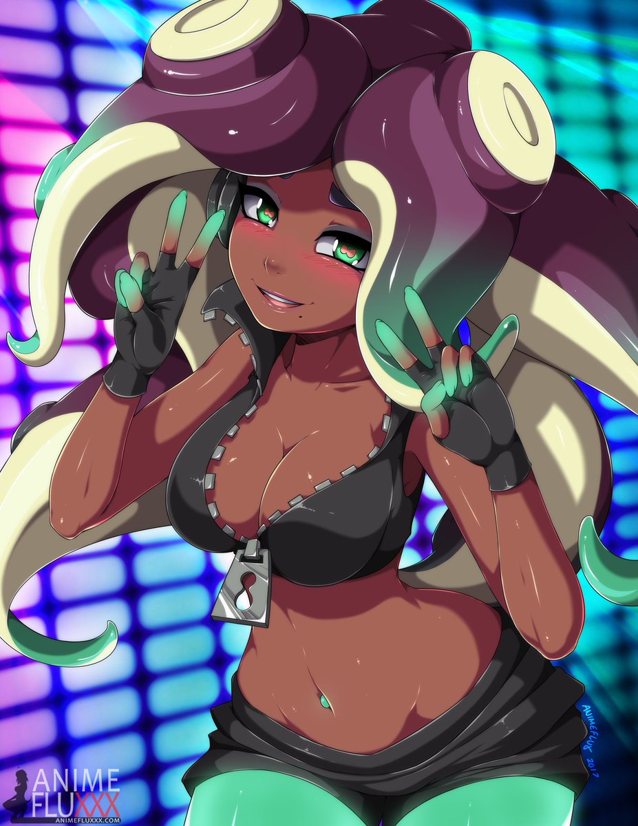 Marina poses for the new fan posters!by animeflux #Splatoon2 #Ahegao #NSFW.