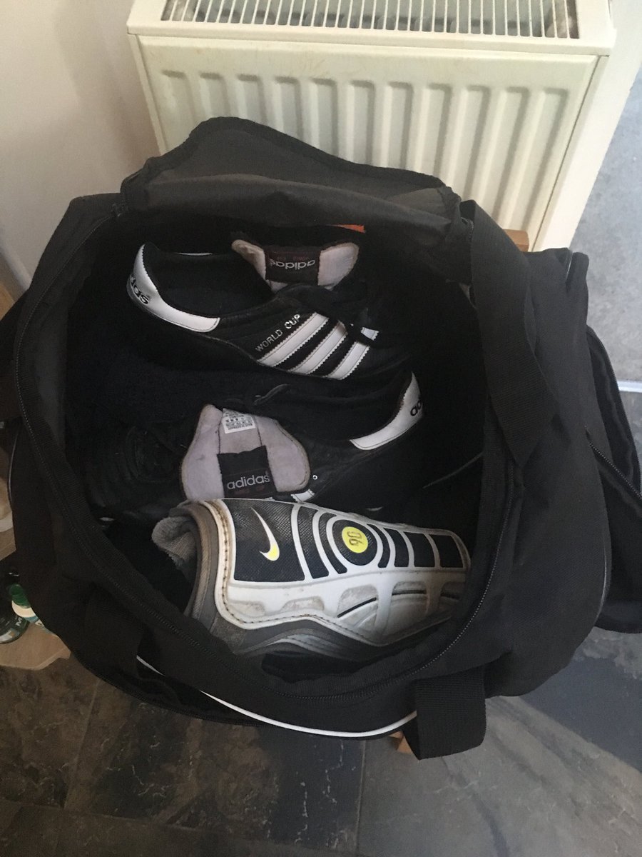 RubysTulips's tweet photo. Out of the loft for one off - out of retirement match in the sun tomorrow! ⚽️ https://t.co/KLBduYbi8E