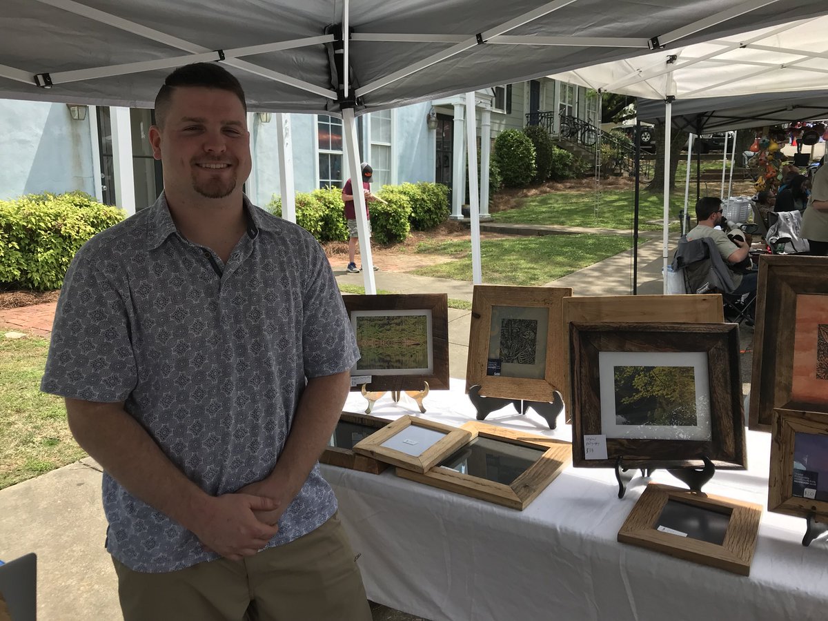 Trent Furr of Ackerman, MS loves the #cdaf2018 because “It’s a good way to talk to other people who do woodworking and enjoy art.” Stop by and see his booth!