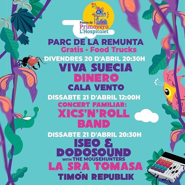 altaveu's tweet photo. Aquesta nit a les 20:30h a les Festes de Primavera de L’Hospitalet de Llobregat @iseododosound, @lasratomasa.official i @timonrepublik! 📍 Parc de la Remunta
🎟 Gratuït https://t.co/KlmLkbq95A https://t.co/uXeFQs2FM5