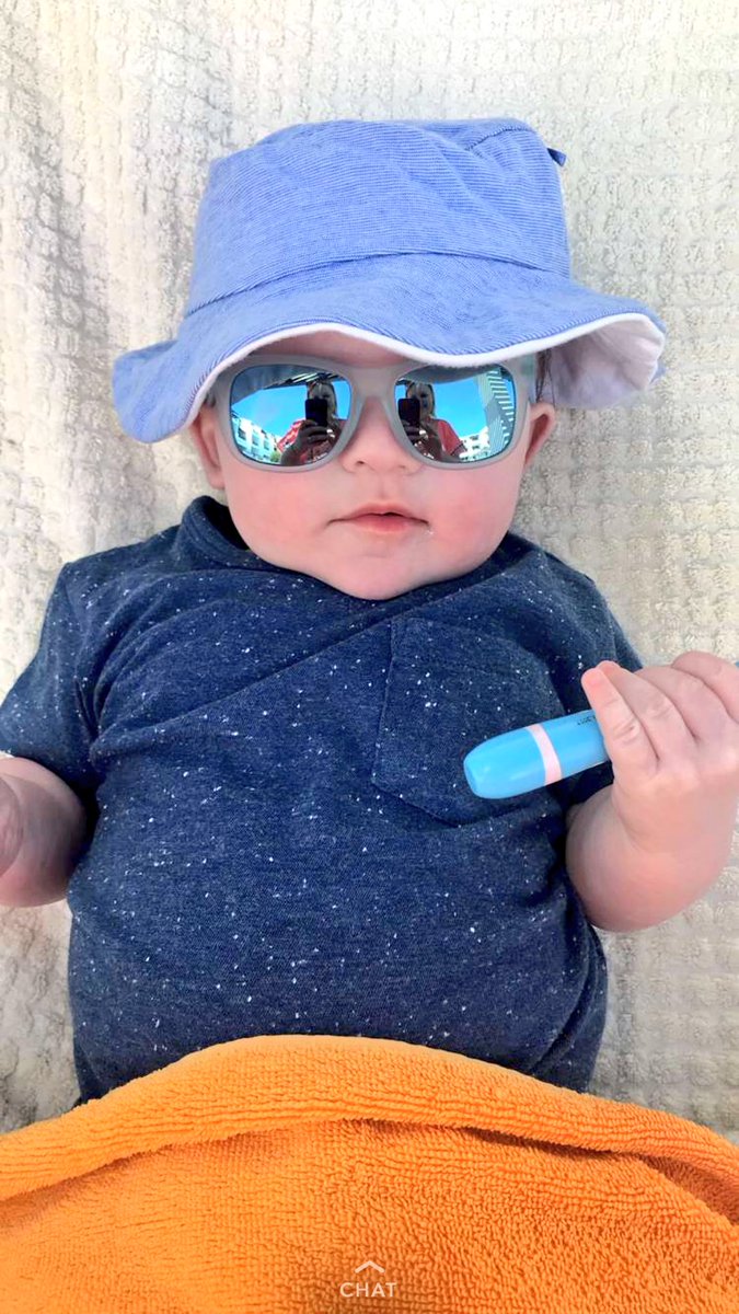 TomGreen__'s tweet photo. The little man seems to be enjoying his first holiday https://t.co/ktKEDtv4pY