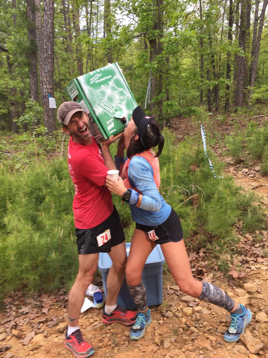 trail_ar's tweet image. Working the CATA aid station on the Ouachita Trail 50 run. Pickle Juice seems to be popular. #picklepower @PickleJuice2001 #artrails @ArkansasOutside