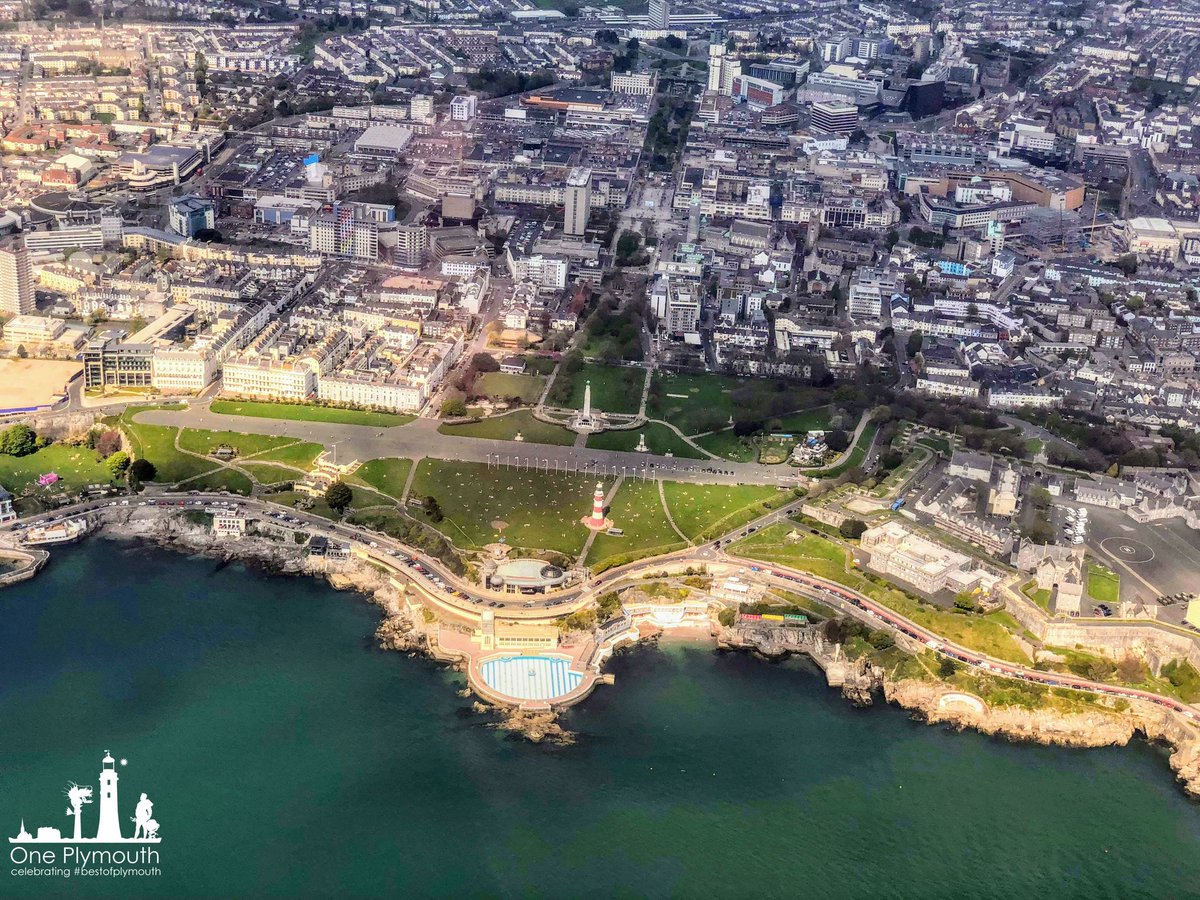 Plymouth looks stunning from the air! Photo courtesy of @sirfixalock via Helicopter (21st April 2018) @britainsoceancity @visitplymouth #PlymouthSound #Plymouth #Waterfront #BestOfPlymouth