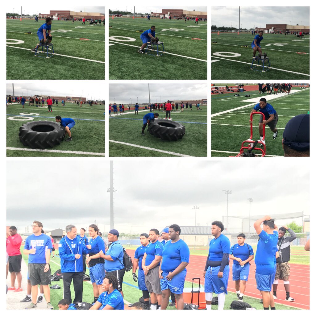 WillowridgeFB's tweet photo. So proud of the way Willowridge is competing at the Manvel #BigManBrawl today. Love the way you are representing our community with #ClassCharacterExcellence. #BlazeBlue as only you can do! https://t.co/QHi6oF9TmA