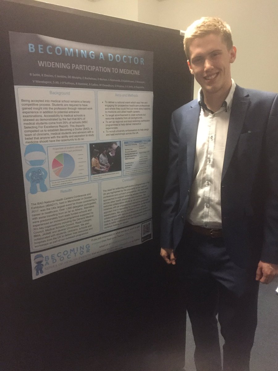 BecomingaDr's tweet photo. We are having a great day at #TASME18 Here's the amazing Cameron with our poster. Here's a quick form link for anyone to get involved - you can contribute as little or as much as you'd like 😇 https://t.co/ZOPy3bc9W5 @asmeofficial #wideningparticipation #meded #BAD18 https://t.co/do3vdE9inb