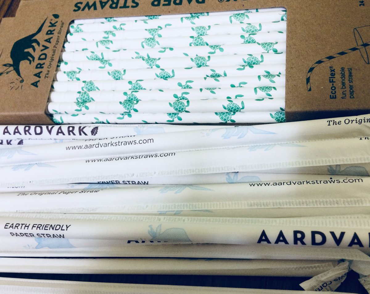 ithacacoffee's tweet photo. Just in time for Earth Day! @aardvarkstraws #paperstraws #phaseoutplastic #switchyourstraw #sustainableliving https://t.co/3kVivHHkGp