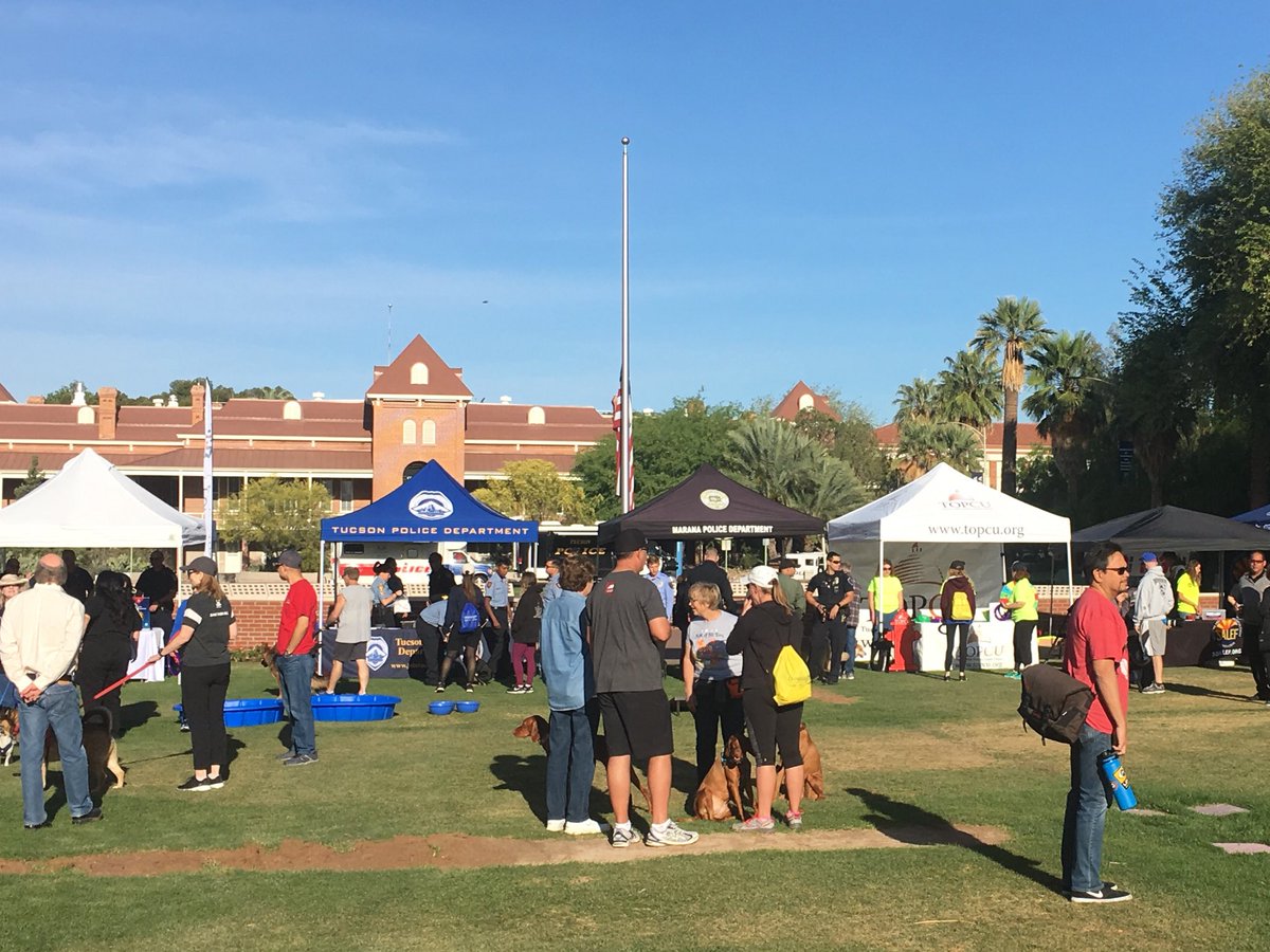 K9Trigger's tweet photo. Come see me and all my K9 friends @SupportTPD’s #K9WalkForCops on The Mall @UofA! Even Toby rolled out of bed for it. https://t.co/xBbJB3lZ3m
