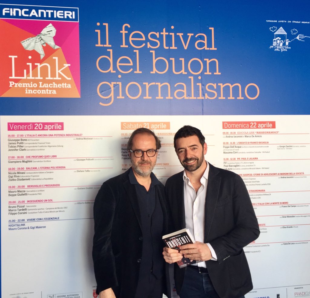 fedefresa's tweet photo. #Link @StefanoColetta2 @albmatano #complimenti alla #fotografa #SonoInnocente @RaiTre @premioluchetta @FondazLuchetta #NewsRoom #buongiornalismo #Trieste https://t.co/jd7R4s8uFU