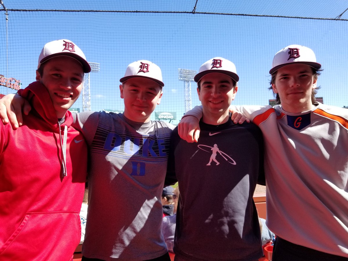 seedmaster9's tweet image. Dedham Baseball representing at the ALS game at Fenway! Rooting on Ducko and the Xaverian Hawks!