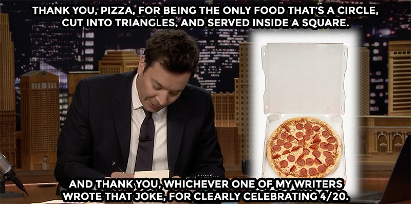 FallonTonight's tweet photo. "Thank you, pizza..." https://t.co/xNdTeW2qdw https://t.co/mlFHaEtaaW
