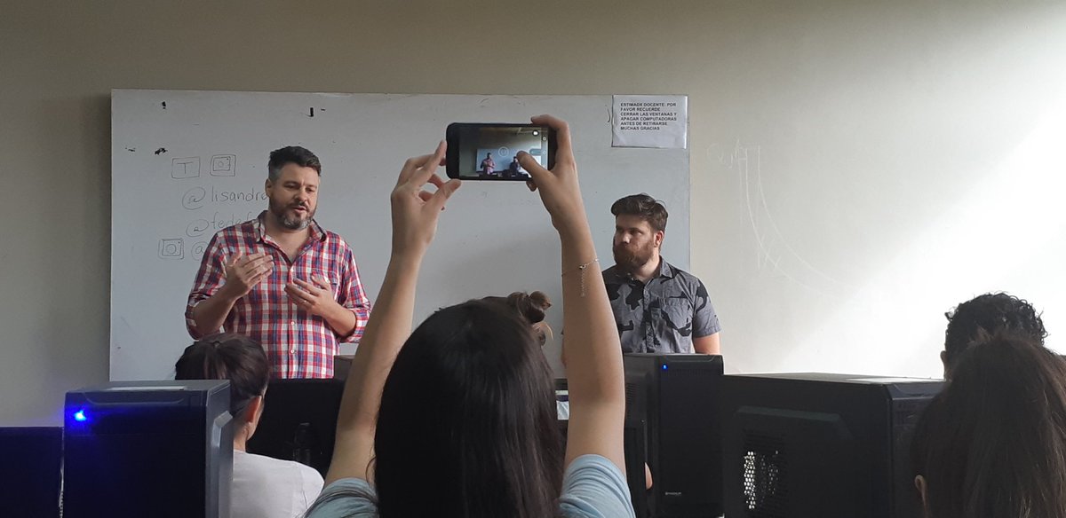 MileeGiorgi's tweet photo. El minuto a minuto de la visita de @lisandromachain y @FedeFritschi en UNR en #MediaLabIUNR https://t.co/QHARlnNnc0