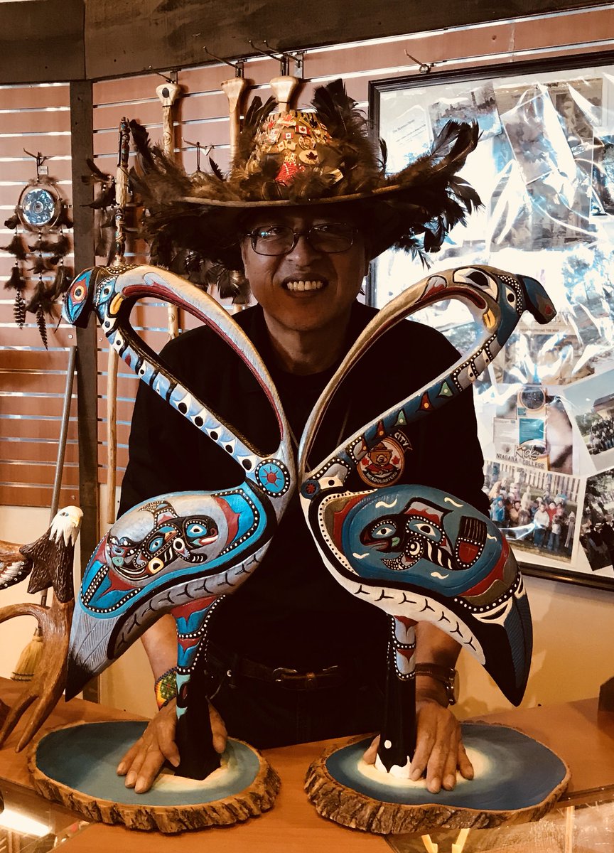 Spring has made its way to <a href="/NiagaraParks/">Niagara Parks</a> finally! Frank our Woodcarver has made these two Blue Heron to signify Love and Spring! He’s here all day carving another unique, original piece that you cannot find anywhere but Souvenir City! #springtime #blueheronlove