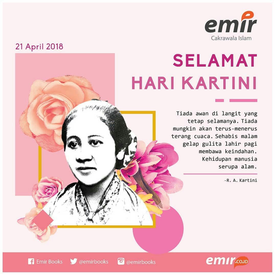 emirbooks's tweet photo. Selamat Hari Kartini untuk seluruh perempuan Indonesia. 
Perempuan Indonesia Hebat!!!
.
.

#selamathatikartini
#harikartini
#HariKartini2018
#kartini
#emir 
#emirbooks
#jakarta
#indonesia
#wanitaindonesia
#penulisemir
#islamicbookfair
#selamatharikartini2018 https://t.co/DGk0okC6SS