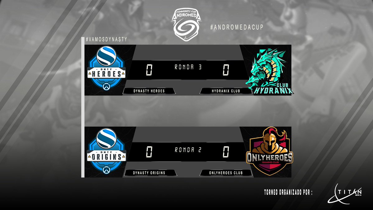 DNTYeSports's tweet photo. [OW] #AndromedaCUP |  Partido de tercera Ronda de #DynasTyHeroes!

🆚@HydranixClub 

Partidazo en directo https://t.co/zSqWzjar0c

#VamosDNTYHeroes https://t.co/gdydrh7dMt