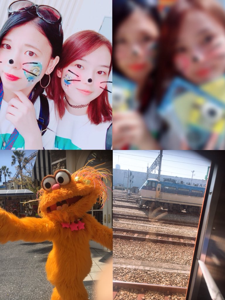 ryuha04's tweet photo. 2日間ユニバ楽しかった😊
人気アトラクション全部制覇😍
2回も乗れたし充実しまくり😍
顔にペイントしてもらったし
服もおソロで楽しめたし
ミニオンのピザまん美味しかった😋
大阪駅で迷子になって
大変だったけどホテルについたから
よかった😂
明日帰るとかありえない😱
帰りたくないなー！🤣 https://t.co/mby2lKBKy1