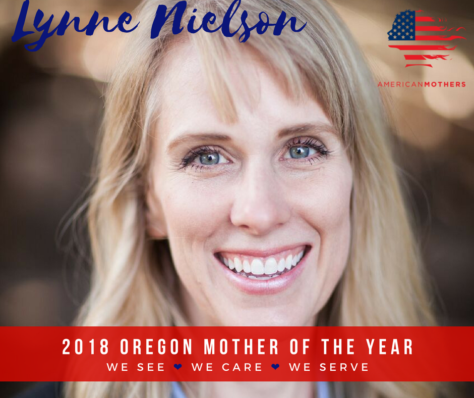 americanmothers's tweet photo. Lynne Nielson named 2018 Oregon Mother of the Year! Meet Lynne and other state honorees at the AMI Convention April 22-24 in DC. https://t.co/93wCYBecCM #momstrong #wecare #joinami #moty https://t.co/sKGRw9ZCiO