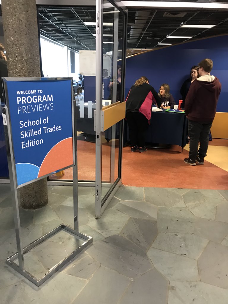 NAITtrades's tweet photo. #NAITPreviews School of Skilled Trades Edition is about to get started! Come join us in Common Market on NAIT Main Campus - walk-ins are welcome, just be sure to register at the front desk for the Try-A-Trade®️ sessions. #yegjobs #yegcareers https://t.co/VOO7NlTVkv
