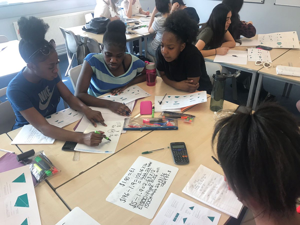 Nightingale_NTA's tweet photo. Most Able @Nightingale_NTA offering peer support at a GCSE maths group work revision session this morning. @AETmaths revision mats were used. Well done to our brilliant students! @EnfieldTogether #SaturdayMotivation #Mathsmarathon #LondonMarathon https://t.co/aO96nbC3Je