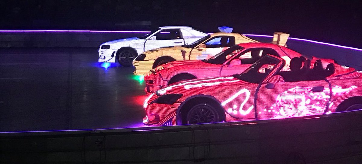 Right! Got it....instead is a new paint job on the car, cover it in small LEDs and program a light show! #FastLive