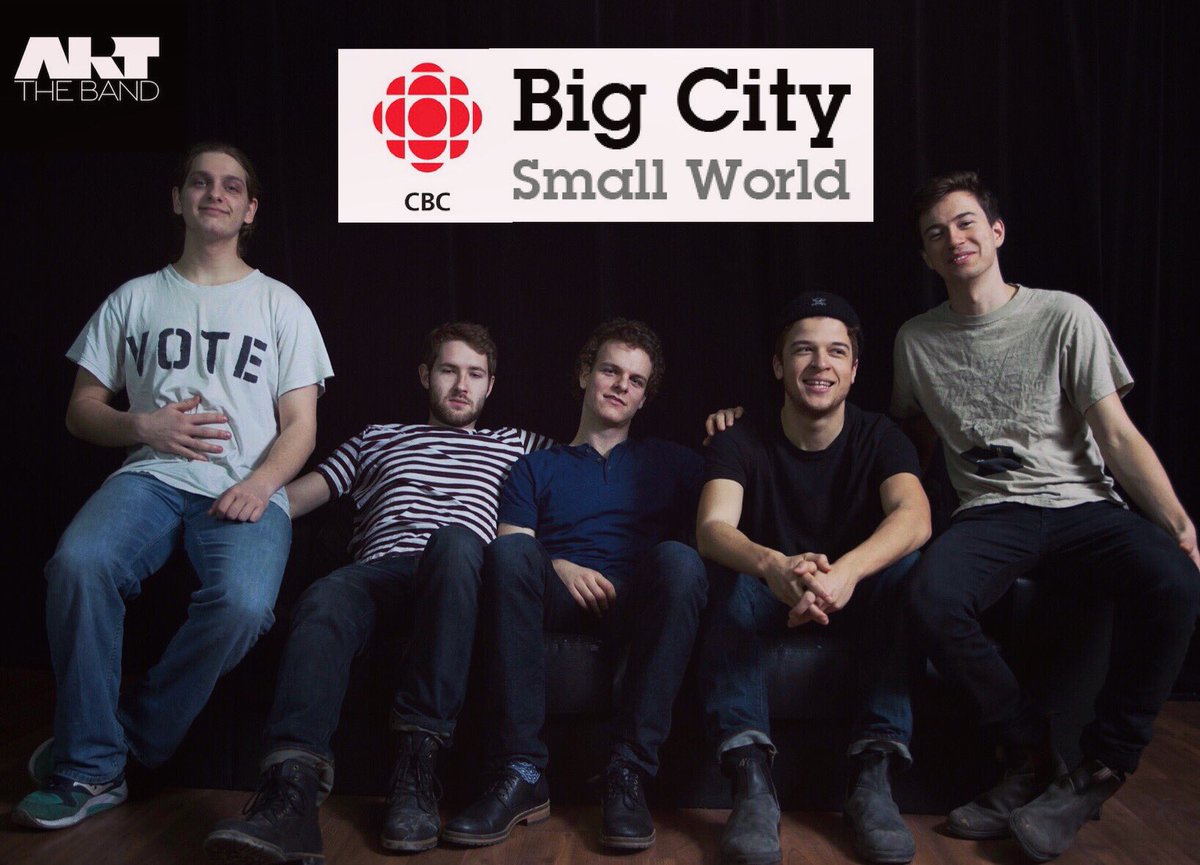 Tune in at 5pm today to <a href="/CBCBigCity/">Big City Small World</a>! Excited to have our music in the mix!