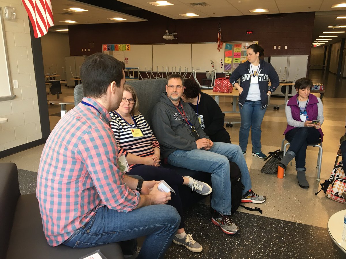 jlscudder's tweet photo. #edcamphallyvalley @edcamphappy learning about Teaching Bad Apples from one of the designers on some awesome flexible furniture provided by Nittany Office! https://t.co/bTtG9iPwTV