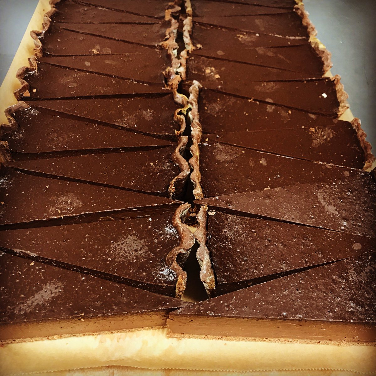 PaulCunliffe's tweet photo. Chocolate tart mmm @HarroBrasserie #fromthepass https://t.co/gBvr9tMi0v