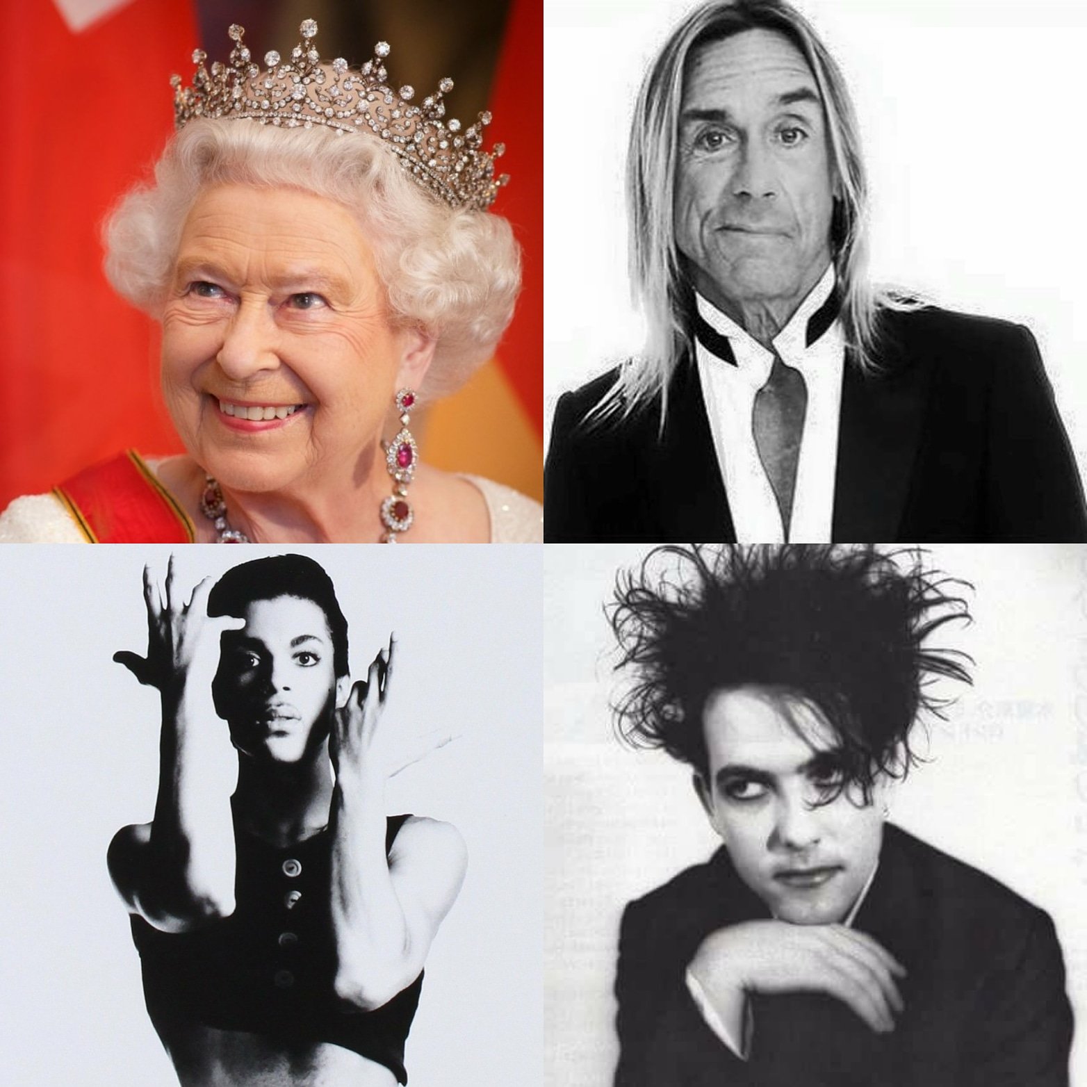 Today, say happy Birthday to The Queen, Iggy Pop, & Robert Smith. Also, today is the anniversary death of Prince. 