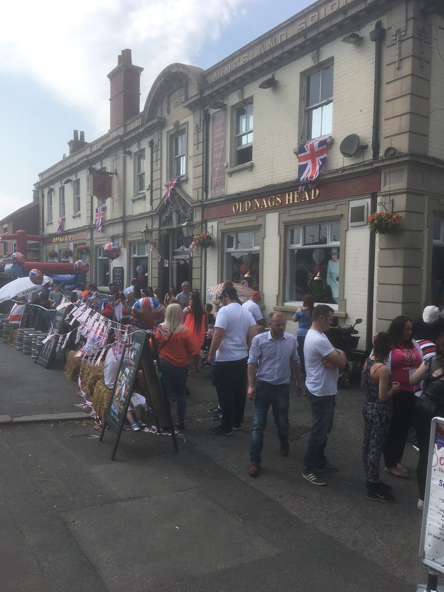 mancman16's tweet photo. Great turn out by the great and the good of #Irlam n#Cadishead to today..at the Nags head, supporting .@scootergrannies .@LittleFreyaB #Freyafest https://t.co/LFj3xdYMyV