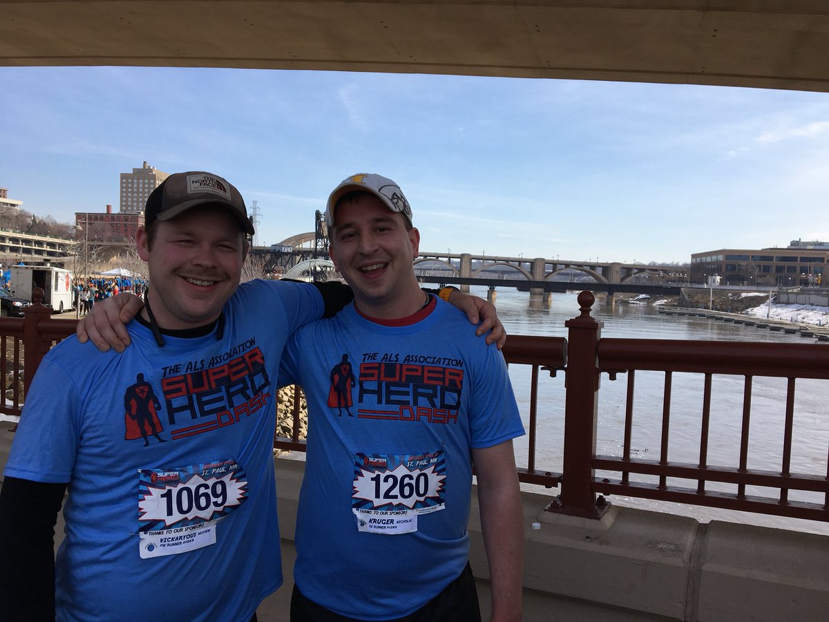 Matt and Nick #UPSVOLUNTEERS at the ALS super hero dash